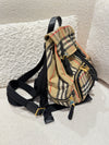 BURBERRY SMALL RUCKSACK BACKPACK NYLON BEIGE GHW