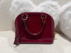 Louis Vuitton Alma BB in Indian Rose patent leather - front view, authenticated preloved Australia