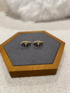 Chanel CC Logo Earrings Pearl Gold Tone