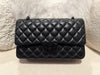 Chanel MEDIUM Classic Double Flap Bag Lambskin So Black (Microchip)