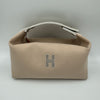 HERMÈS Toile Bride-A-Brac Small Travel Case Oat White