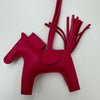 HERMES Rodeo Trumpet Pendant Pink Stamp Y