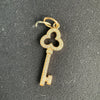 TIFFANY & CO. 18K Yellow Gold Diamond Mini Open Trefoil Key Pendant (3 sets)