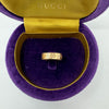 GUCCI ICON BLOOMS 18K GOLD WHITE ENAMEL RING