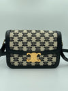 CELINE Teen Triomphe Logo Printed Leather Handbag