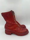 GUIDI Zipped Ankle Boots Red