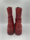GUIDI Zipped Ankle Boots Red