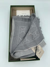 GUCCI GG Supreme Jacquard Scarf Grey