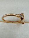 Tiffany T Wire Ring 18K Gold with Diamonds and Mother-of-pearl Ring
