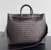 Bottega Veneta Leather Andiamo Voyager Cross-Body Bag Brown