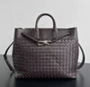 Bottega Veneta Leather Andiamo Voyager Cross-Body Bag Brown