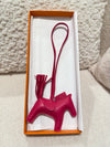 HERMES Rodeo Trumpet Pendant Pink Stamp Y