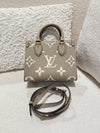 LOUIS VUITTON ONTHEGO PM BICOLOUR MONOGRAM TOURTERELEE