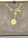Hermes Ex-Libris 18k Gold Necklace