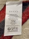 GUCCI Wool GG Logo Scarf Light Brown 37x190cm