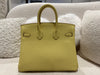 HERMES Birkin 25 Togo Jaune Poussin Stamp Z