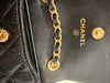 CHANEL Shiny Calfskin Quilted Waist Belt Bag Black