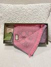 GUCCI GG Supreme Jacquard Scarf Pink