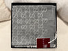 Gucci Knitted Wool & Slik Scarf GG Supreme Light Grey