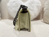 CHANEL SMALL BOY calfskin White ivory ruthenium silver hardware