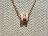 Hermes Mini Pop H Pendant Rose Dragee