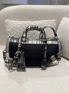 PRADA BOSTON BAG BLACK AND MULTICOLOR