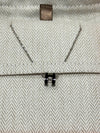 HERMES Mini Pop H Black Sliver Tone Necklace