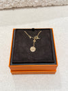 Hermes Ex-Libris 18k Gold Necklace