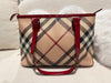Burberry Red Patent Leather Supernova Check Coated Canvas Regent Tote Bag