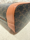 Celine medium bucket bag triomphe canvas/calfskin tan