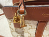 Celine Teen Cabas De France White Triomphe Calfskin Canvas