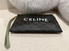Celine small pouch with strap in Triomphe canvas - detail view, preloved designer Australia