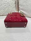 DIOR MINI LADY PATENT LEATHER RED