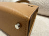 HERMES MINI KELLY II EPSOM BISCUIT PHW STAMP K