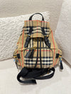 BURBERRY SMALL RUCKSACK BACKPACK NYLON BEIGE GHW