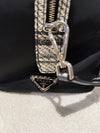 PRADA BOSTON BAG BLACK AND MULTICOLOR