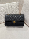 CHANEL SMALL CLASSIC DOUBLE FLAP BAG CAVIAR BLACK