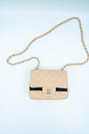CHANEL 22C MINI SQUARE FLAP BAG LAMBSKIN BEIGE