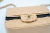 CHANEL 22C MINI SQUARE FLAP BAG LAMBSKIN BEIGE