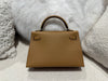 HERMES MINI KELLY II EPSOM BISCUIT PHW STAMP K