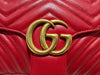Gucci MedIium GG Marmont Shoulder Bag Calfskin Red