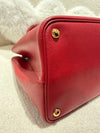 Prada double Saffiano Cuir bag Leather Red