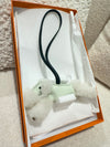 HERMES BUDY BAG CHARM ECRU/ VERT FIZZ/ VERT CYPRES