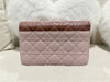 CHRISTIAN DIOR Pink Iridescent Leather/Patent Leather Cannage Quilted Miss Dior Promenade Clutch Bag