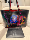 Christian Louboutin Cabata Black Leather Tote Bag LOVE Collection