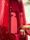 DIOR MINI LADY DIOR PATENT LEATHER RED