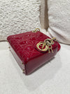 DIOR MINI LADY PATENT LEATHER RED