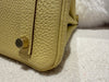 HERMES Birkin 25 Togo Jaune Poussin Stamp Z