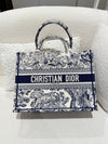 DIOR MEDIUM BOOK TOTE BLUE TOILE DE JOUY EMBROIDERY