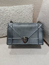 DIOR MEDIUM DIORAMA CANNAGE CALFSKIN METALLIC SILVER SHW